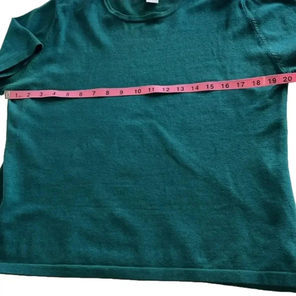 Silk blend sweater Draper’s & Damon’s scoop neck sweater short sleeved preppy - Picture 3 of 6